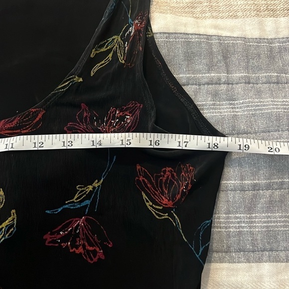 Softwear (by Mark Singer).Vintage 90's Fit & Flare Tank Dress Black-Size XL - Picture 8 of 10